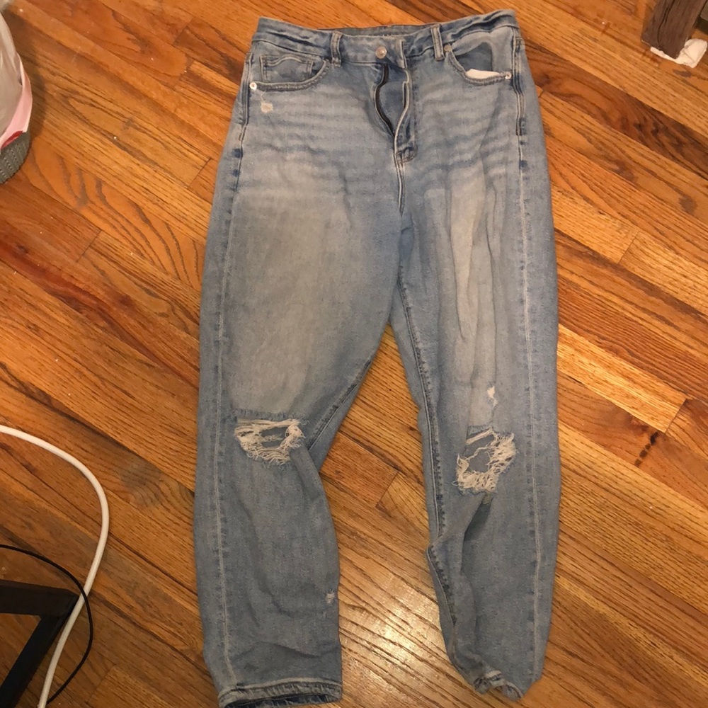 Stretch curvy mom jeans